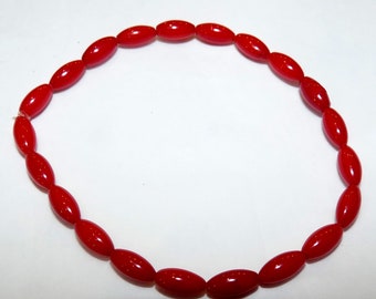 red sea coral bracelet rice grain beads jewelry for men boy women girl Gemstone bracelet  on etsy
