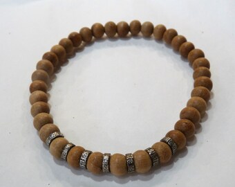 sandalwood bracelet tibetan silver beads jewelry for men women girl on etsy