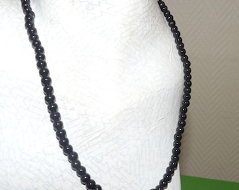 black onyx necklace gemstone beaded jewelry for men women on etsy