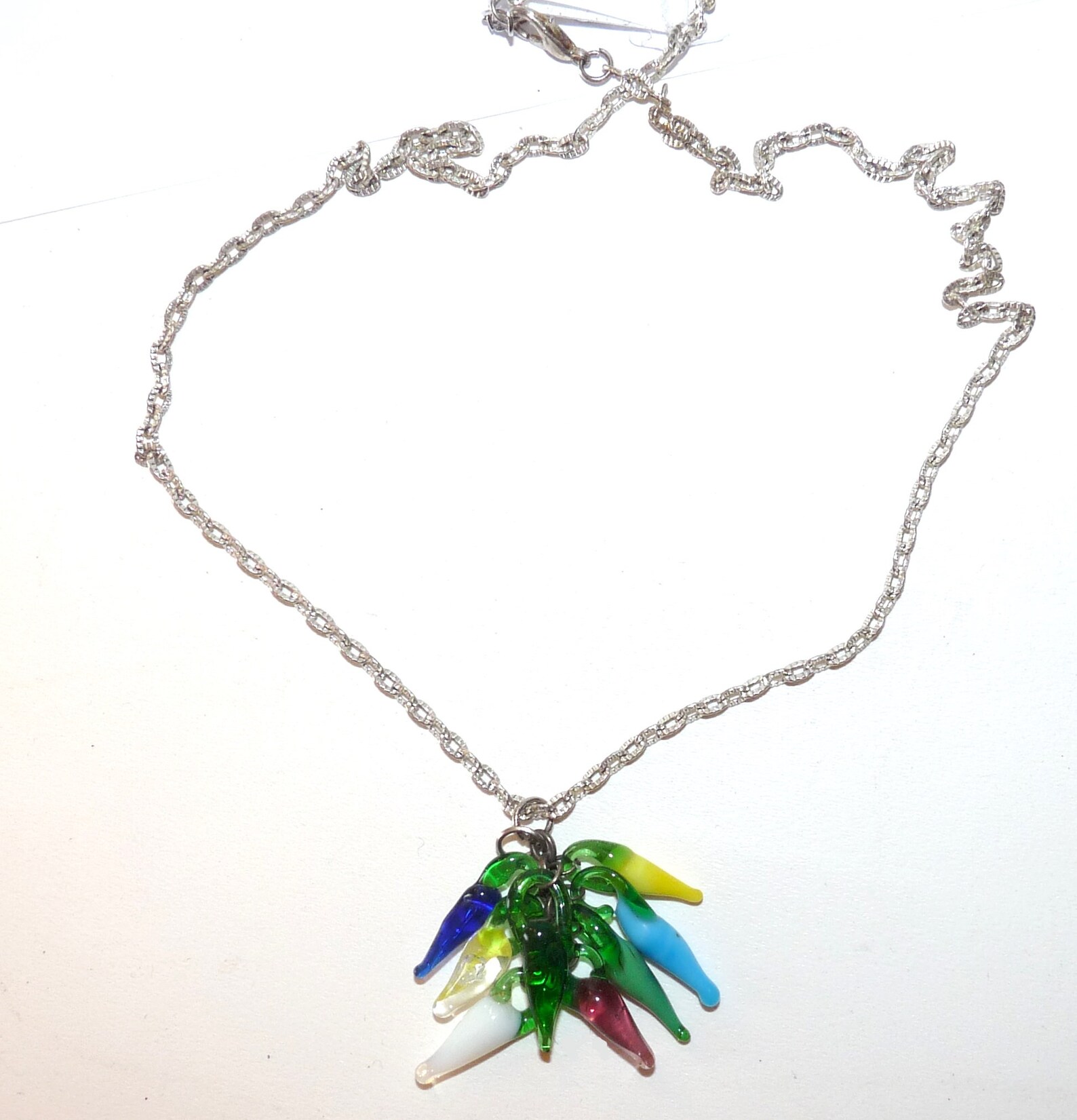 Peppers necklace bunch of multicolored peppers jewelry for Etsy