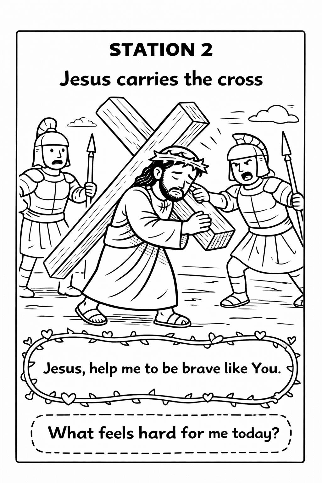 Catholic Stations of the Cross Coloring Book Kids Ages 5-8, Lent ...