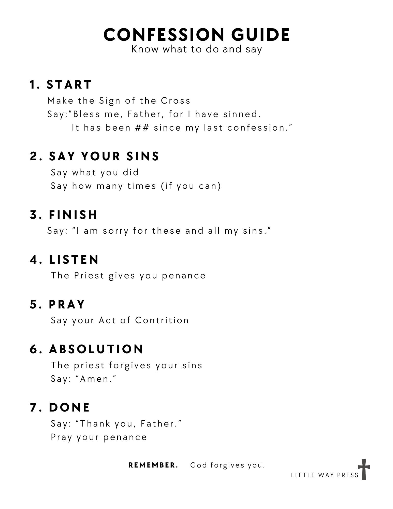 Catholic Confession Prep Kit for Kids 7–10 Printable PDF, First ...