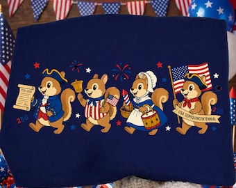 250th America Anniversary Png, Just An Patriotic Squirrel PNG, Silly Squirrel PNG, Patriotic Tee Design With USA Flag Cloth