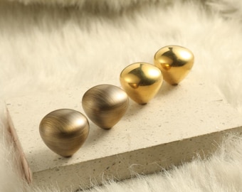 Unlacquered brass knobs/Brushed Brass Cabinet KnoCabinet door knob/Drawer knobs/Brass drawer pulls/Vintage solid brass knobs
