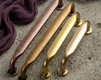 Antique Bronze Drawer Pulls/Vintage Cupboard Handles/Cabinet Door Handles/Retro Wardrobe Dresser pulls