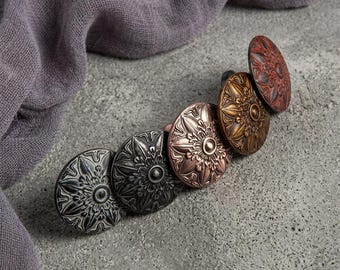 colorful cabinet knobs/Floral Furniture Pulls/Retro Antiqued bronze Knobs/old fashioned dresser pull/Kitchen Cabinet Dresser Handle