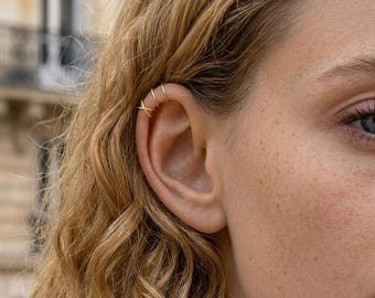 Double Wire Ear Cuff – No Piercing Cartilage Earring, Minimalist Ear Jewelry