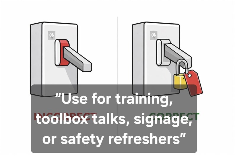 Lockout Tagout Visual Reference – Electrical Disconnect on Vs off ...