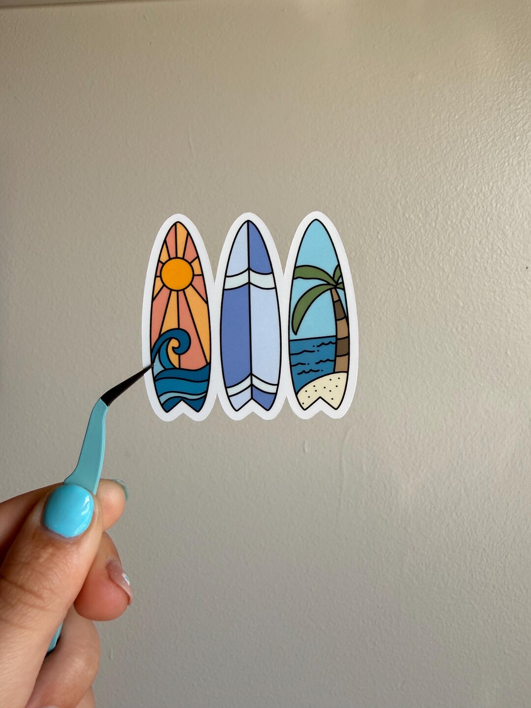 Surfboard Beach Sticker - Etsy