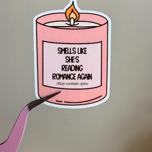Romance Reader Candle Sticker