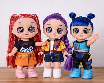 Bonecas Caçadoras de Demônios Fofas, Conjunto de Bonecas com Olhos 5D, Bonecas Rumi Mira Zoey, Presente de Aniversário para Crianças