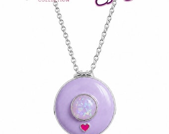 Totally Spies! Officially Licensed, Compowder Opal Stone Mirror Locket Necklace