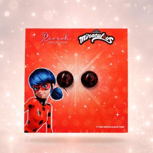 Miraculous Officially Licensed, Miraculous Thermocromic Color Changing Ladybug Earrings