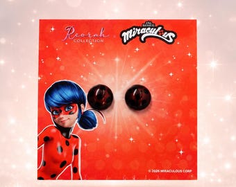 Miraculous Officially Licensed, Miraculous Thermocromic Color Changing Ladybug Earrings
