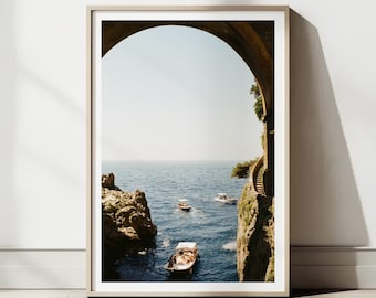 Amalfi Coast Italy Printable Wall Art: Retro Film Photography Digital Download