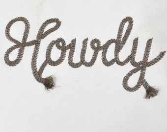 Howdy Embroidery Design, Western Embroidery File, 5 Size, Instant Download.