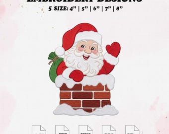 Christmas Fireplace Embroidery Designs, Xmas Embroidery file, Holiday Ballet, 5 Size.