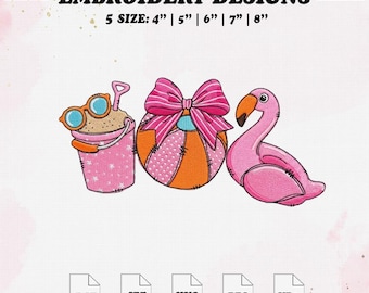 Nautical Icon Embroidery File, Coastal Embroidery Design, 5 Size.