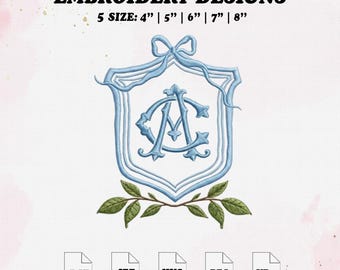 Frame Bow Embroidery Design, Monogram Embroidery File, Wedding Banner Embrodery File, 5 Size, Dst, Pes, Vp3 ,Hus, Jef.