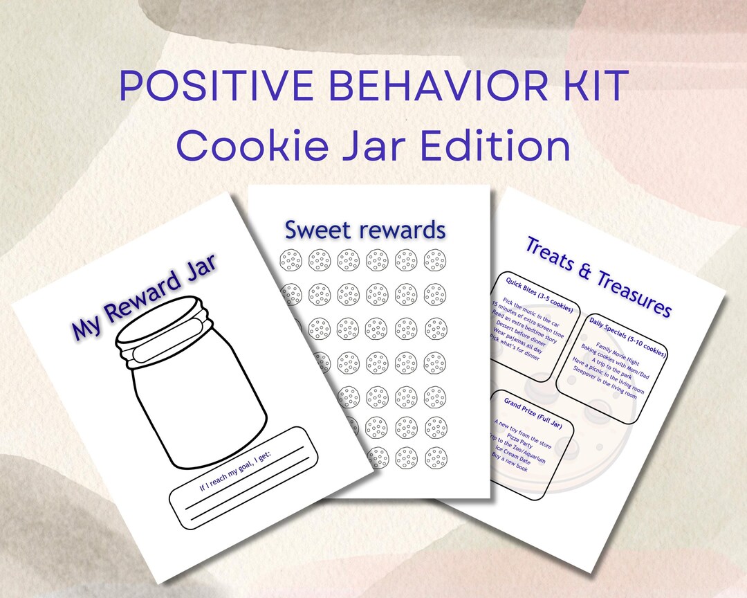 Cookie Jar Reward Chart | Toddler Positive Behavior System (printable ...