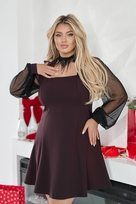 open lace back dress Amazon.com: IN'VOLAND Women's Sequin Glitter Dress Plus Size V Neck Long  Sleeve Wrap Belted Short A Line Dress Black 14Plus : Clothing, Shoes &  Jewelry main image 1