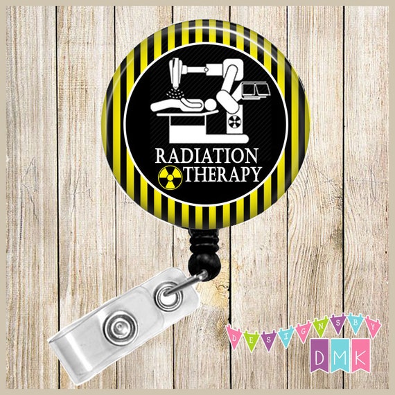 Radiation Therapy Yellow & Black Stripe Button Badge Reel Retractable ID Holder  Alligator or Slide Clip -  Canada