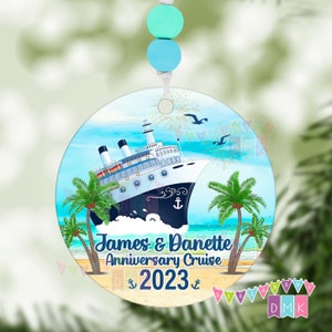 Christmas Cruise Ornament CUSTOM wording - Double Sided - Cruise Trip Ornament - PERSONALIZED - Christmas - CO002