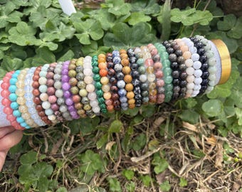 Handcrafted Gemstone Beaded Bracelet – Boho Healing Jewelry
