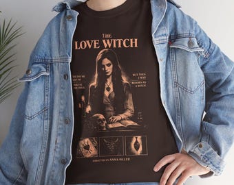 Camiseta de la película La bruja del amor: camiseta gráfica de terror vintage