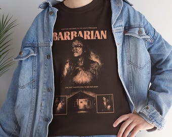 Camiseta de la película Bárbaro: Camiseta gráfica de terror vintage