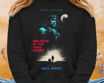 Sudadera unisex con cuello redondo y estampado vintage de la película "Project Hail Mary"