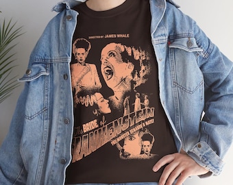 Camiseta de la película La novia de Frankenstein: Camiseta gráfica de terror vintage