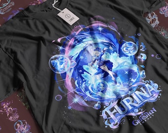 Camiseta unisex de manga corta con gráficos de Genshin Impact de Furina