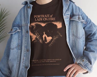 Camiseta de la película "Retrato de una mujer en llamas": camiseta gráfica de terror vintage