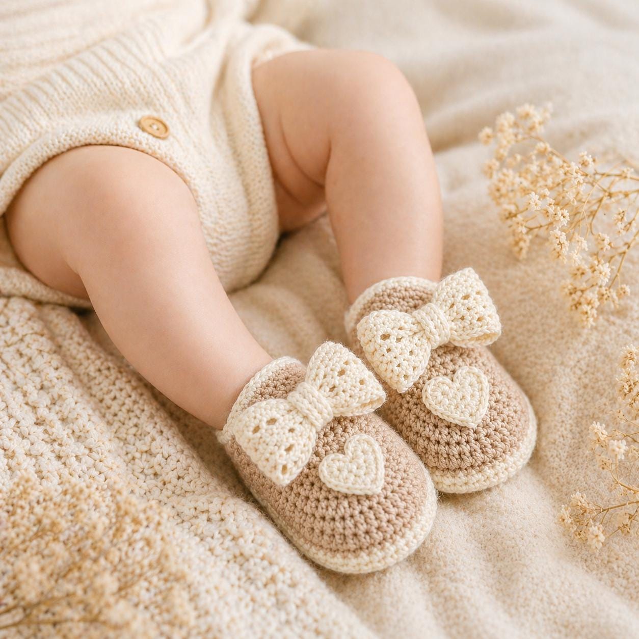 Easy Crochet Baby Booties Pattern PDF |beginner Friendly Baby Shoes ...