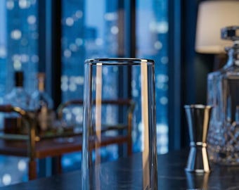 Vaso Platora Highball, copa de cóctel de cristal sin plomo, borde platino, vaso alto para gin tonic y mojito.