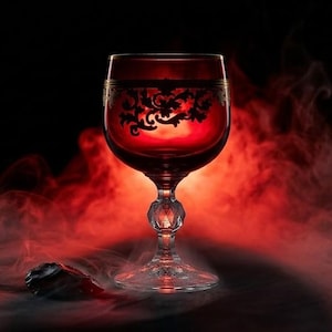 Roccare Cordial Goblet | Handcrafted Gold-Overlay Colored Glass | Luxury Liqueur Glass | 6 Color Options + Full 6-Color Set image 15