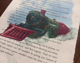 Impresión de página de libro de Harry Potter, decoración de pared del Expreso de Hogwarts