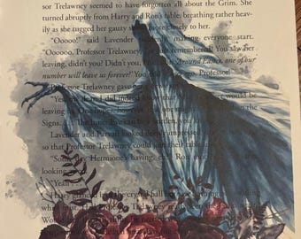 Impresión de la página del libro de Harry Potter, decoración de pared con el Señor Oscuro