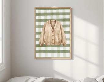 Cottage Core Gallery Wall Cardigan PNG Digital File