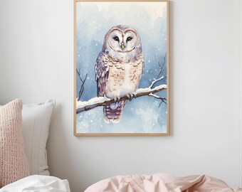 Impresión de libro de Harry Potter Arte digital en PDF Búho nevado