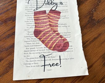Calcetines con estampados de páginas de libros de Harry Potter para decoración de pared