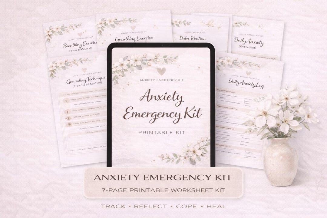 Anxiety Emergency Kit Printable | Panic Attack Help | Grounding ...