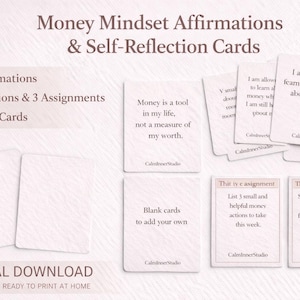 Money Mindset-kaarten: verminder financiële angst, genees je relatie met geld en voel de controle!