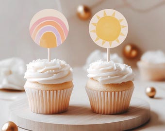 Adornos para cupcakes Ready Two Party, decoración para fiesta de segundo cumpleaños, adornos imprimibles en pastel, descarga instantánea, JD020