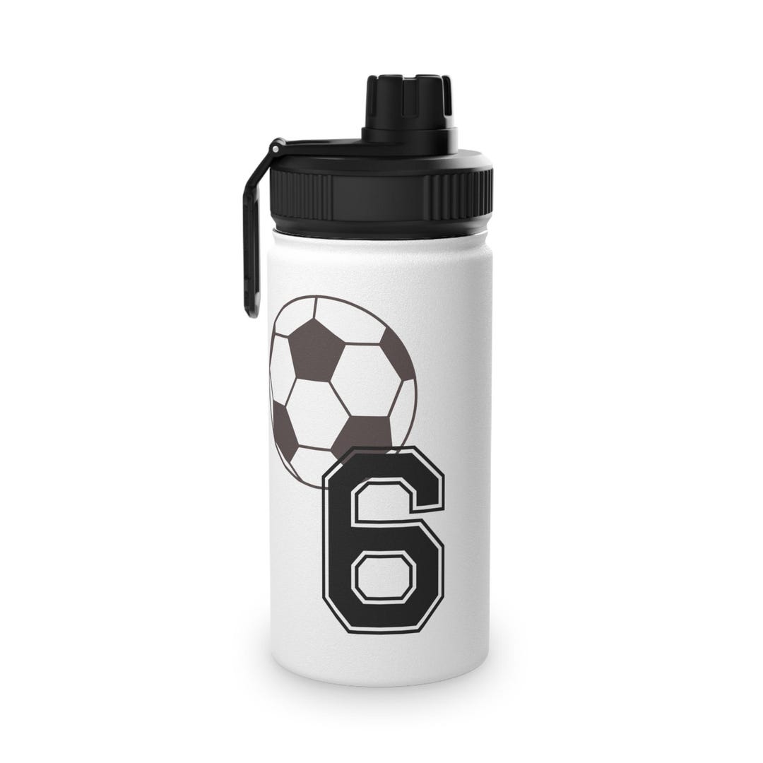 Soccer Ball Sports Water Bottle | Stainless Steel Sports Lid - Etsy