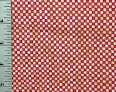 Rust and White Check fabric by the yard , 100 Cotton , Brown and cream , Small squares Rust Brown Checkerboard Fabric