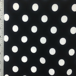Black and White Polka Dot Fabric: 100% Cotton Sewing Material