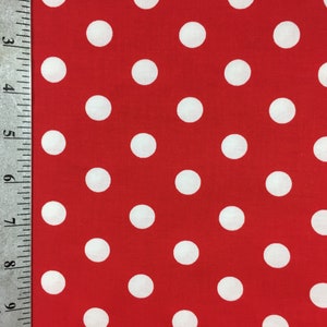 Red Polka Dot Fabric: 100% Cotton Sewing Material