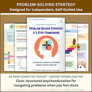 Strategia di risoluzione dei problemi in PDF / Kit di strumenti cognitivi per pensare troppo, prendere decisioni e sentirsi bloccati / Schede di lavoro autoguidate